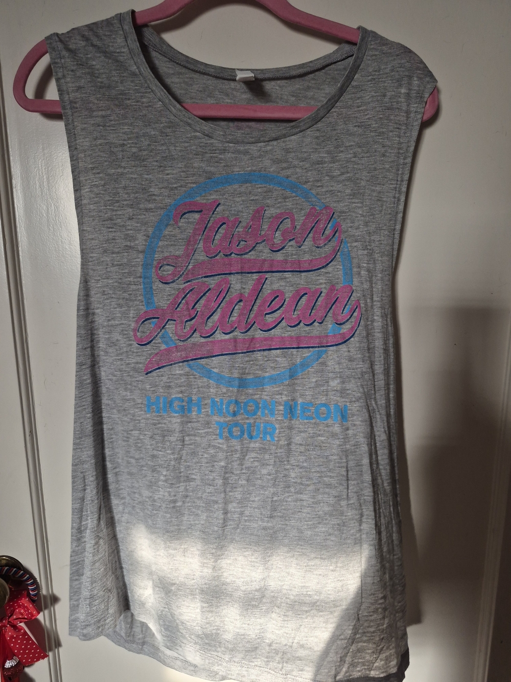 Betty Boop Gray Tee with Pink Trim and Blue Graphic
